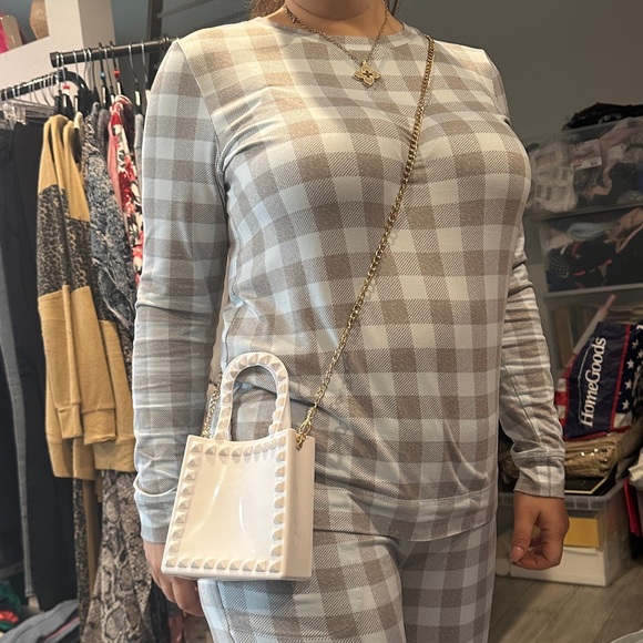 Vegan White Mini Jelly Crossbody Bag - Picture 5 of 5